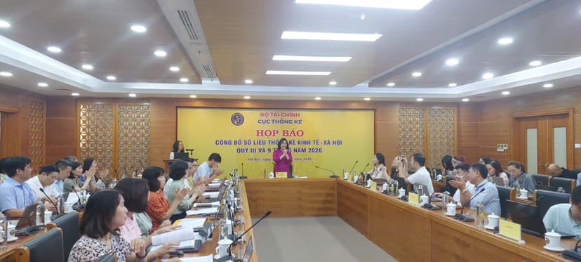 Cục Thống kê tổ chức họp báo công bố số liệu thống kê kinh tế – xã hội Quý III và 9 tháng năm 2026