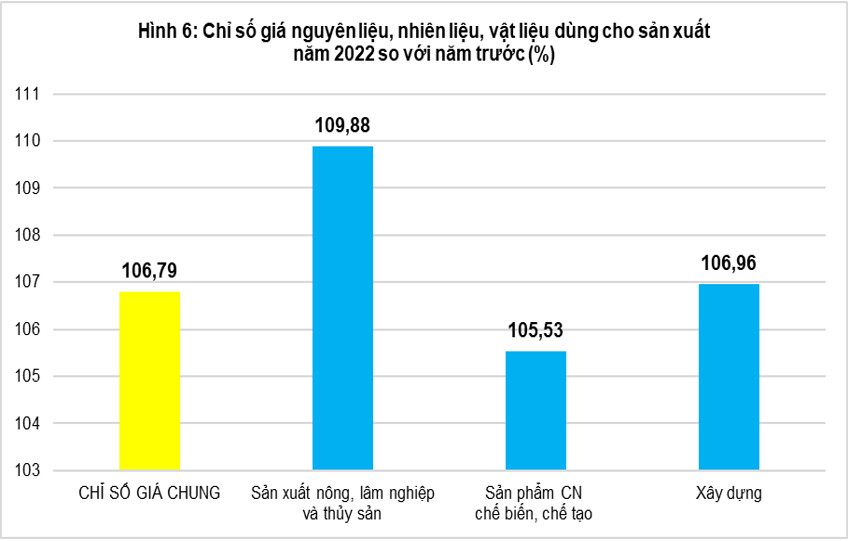 Tổng quan chỉ số giá sản xuất, chỉ số giá nguyên nhiên vật liệu dùng cho sản xuất, chỉ số giá xuất khẩu, nhập khẩu quý IV và năm 2022 5