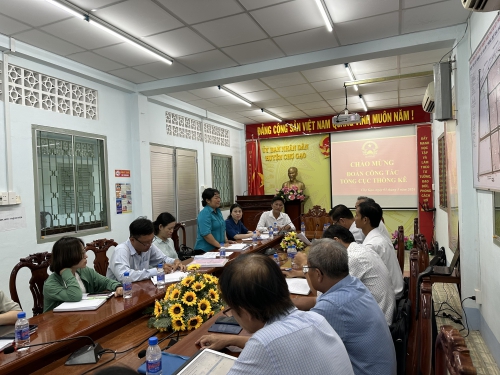 Phó Tổng cục trưởng Tổng cục Thống kê Đỗ Thị Ngọc và đoàn công tác làm việc về Điều tra thí điểm Tổng điều tra Nông thôn, nông nghiệp năm 2025 tại tỉnh Tiền Giang 7