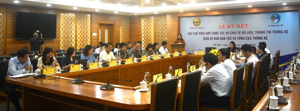 Lễ ký kết quy chế phối hợp công tác và chia sẻ dữ liệu, thông tin thống kê giữa Ủy ban Dân Tộc Và Tổng cục Thống kê 3