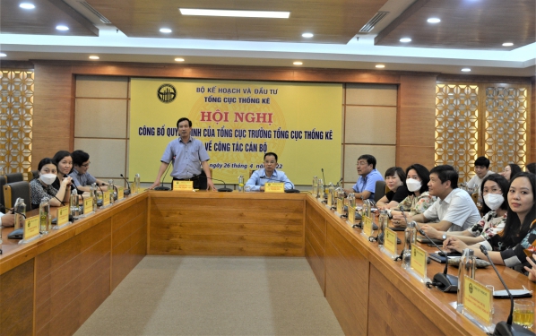 Hội nghị trực tuyến công bố Quyết định  về công tác cán bộ của Vụ Hệ thống Tài khoản quốc gia