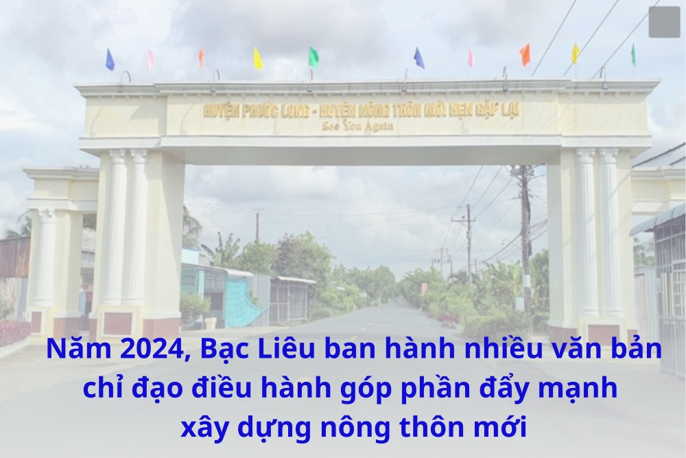 Bạc Liêu quyết liệt trong công tác chỉ đạo xây dựng nông thôn mới năm 2024 1