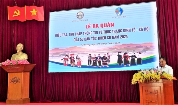 Lễ ra quân Điều tra, thu thập thông tin về thực trạng kinh tế - xã hội  của 53 dân tộc thiểu số năm 2024 tại Hà Giang 10
