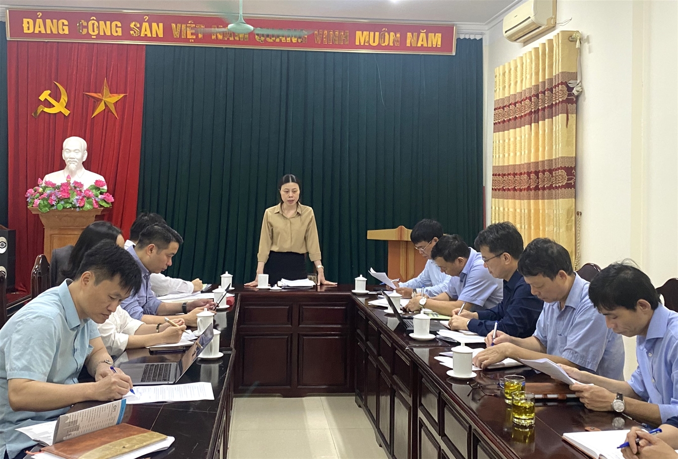 Đoàn kiểm tra, giám sát Tổng cục Thống kê làm việc với Cục Thống kê tỉnh Vĩnh Phúc về công tác Điều tra dân số và nhà ở giữa kỳ năm 2024 2