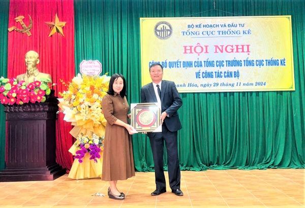Hội nghị công bố Quyết định công tác cán bộ  tại Cục Thống kê tỉnh Thanh Hóa 2