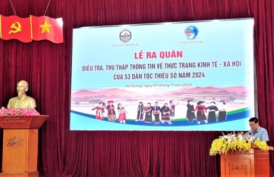 Lễ ra quân Điều tra, thu thập thông tin về thực trạng kinh tế - xã hội  của 53 dân tộc thiểu số năm 2024 tại Hà Giang 11