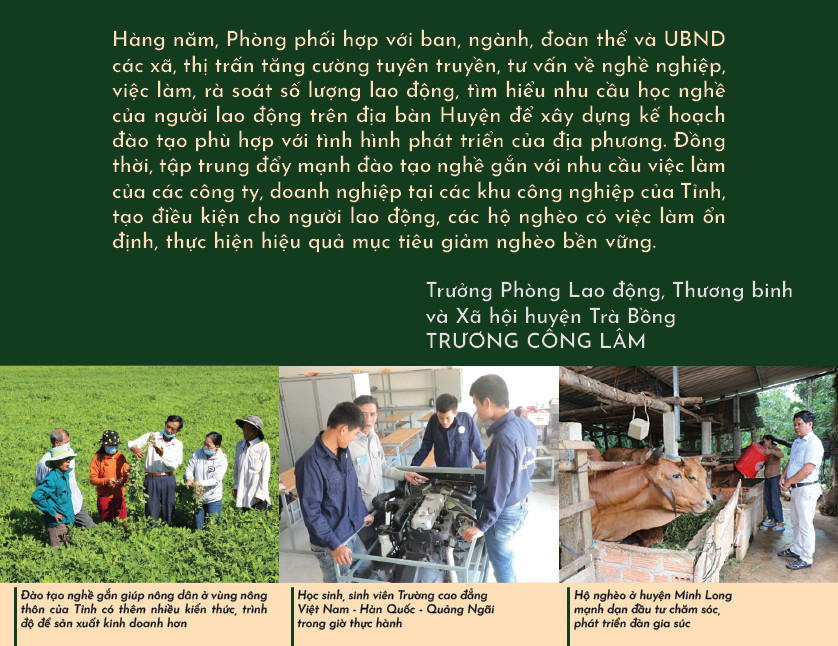 Quảng Ngãi: Đẩymạnh đào tạo nghề gắn với tạo việc làm cho lao động nghèo, người dân tộc thiểu số 2
