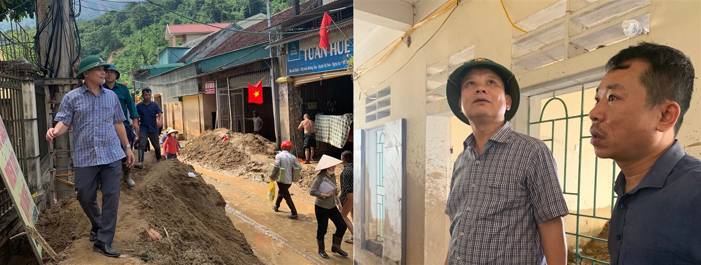 Ngành Thống kê thăm hỏi, trao quà hỗ trợ Chi cục thống kê khu vực Kỳ Sơn-Tương Dương khắc phục hậu quả mưa lũ 3
