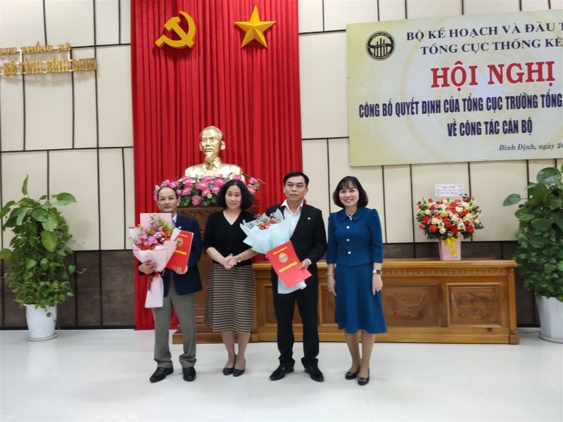 Hội nghị công bố quyết định của Tổng cục trưởng Tổng cục Thống kê về công tác cán bộ Cục Thống kê tỉnh Bình Định 1