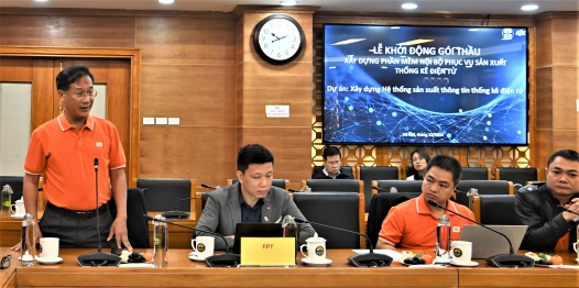 Lễ Khởi động gói thầu xây dựng phần mềm nội bộ phục vụ sản xuất thống kê điện tử - Dự án Xây dựng Hê thống sản xuất thông tin Thống kê điện tử 1