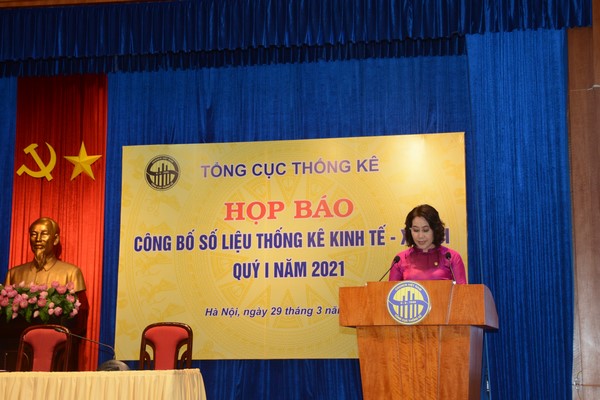Họp báo Công bố số liệu thống kê kinh tế - xã hội quý I năm 2021