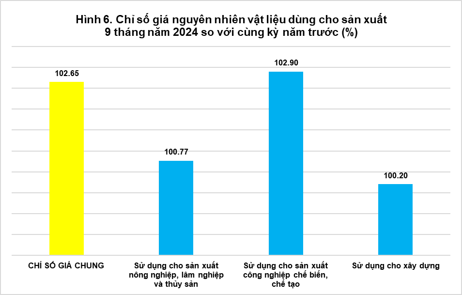 Chỉ số giá sản xuất, chỉ số giá nguyên nhiên vật liệu dùng cho sản xuất, chỉ số giá xuất khẩu, nhập khẩu quý III và 9 tháng năm 2024 5