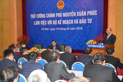 Thủ tướng Chính phủ Nguyễn Xuân Phúc làm việc với Bộ Kế hoạch và Đầu tư