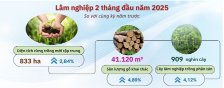 Sản xuất nông, lâm nghiệp và thủy sản Hà Tĩnh  hai tháng đầu năm 2025 ổn định 2
