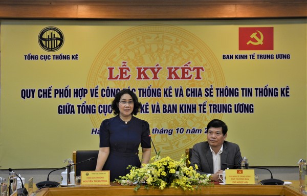 Lễ ký kết Quy chế phối hợp về công tác thống kê và chia sẻ thông tin thống kê giữa Tổng cục Thống kê và Ban Kinh tế Trung ương 1