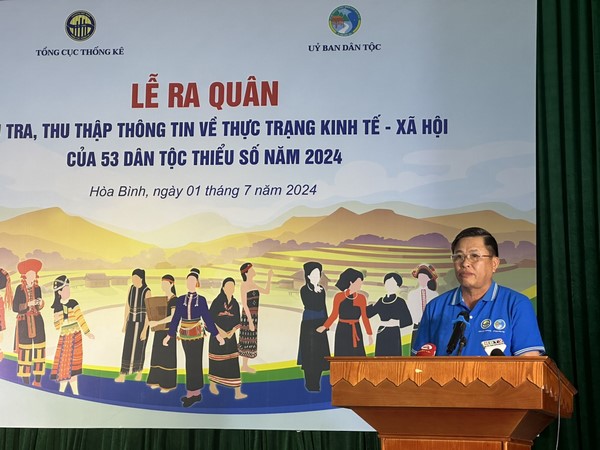 Lễ ra quân Điều tra, thu thập thông tin về thực trạng kinh tế - xã hội của 53 dân tộc thiểu số năm 2024 2