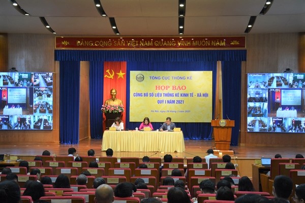 Họp báo Công bố số liệu thống kê kinh tế - xã hội quý I năm 2021 2