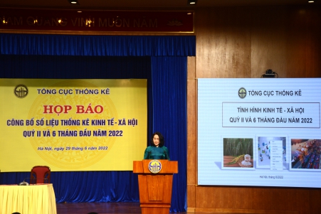 Họp báo công bố số liệu thống kê tình hình kinh tế - xã hội quý II và 6 tháng đầu năm 2022