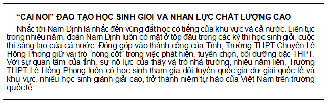Ngành giáo dục Nam Định: Những dấu ấn nổi bật