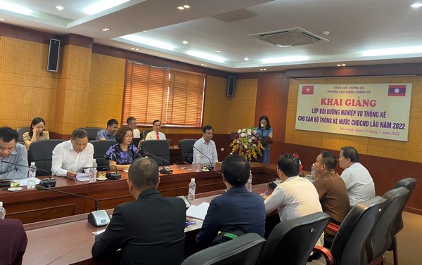 Khai giảng lớp bồi dưỡng nghiệp vụ thống kê cho cán bộ thống kê nước CHDCND Lào năm 2022 2