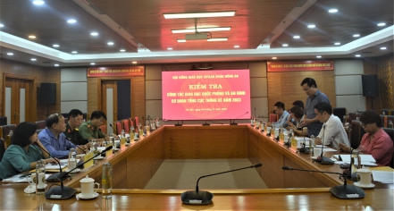 Tổng cục Thống kê làm việc  với Hội đồngGiáo dục quốc phòng và an ninh quận Đống Đa 1