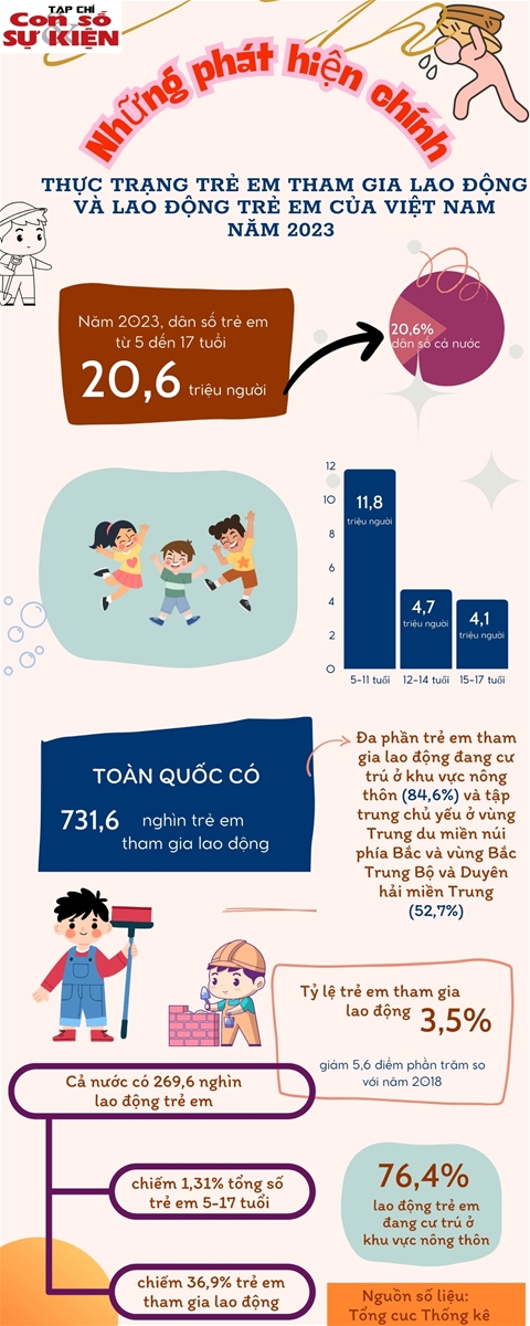 Những phát hiện chính về thực trạng trẻ em tham gia lao động 1
