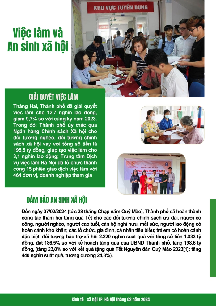 Tình hình kinh tế - xã hội thành phố Hà Nội tháng 02/2024 9