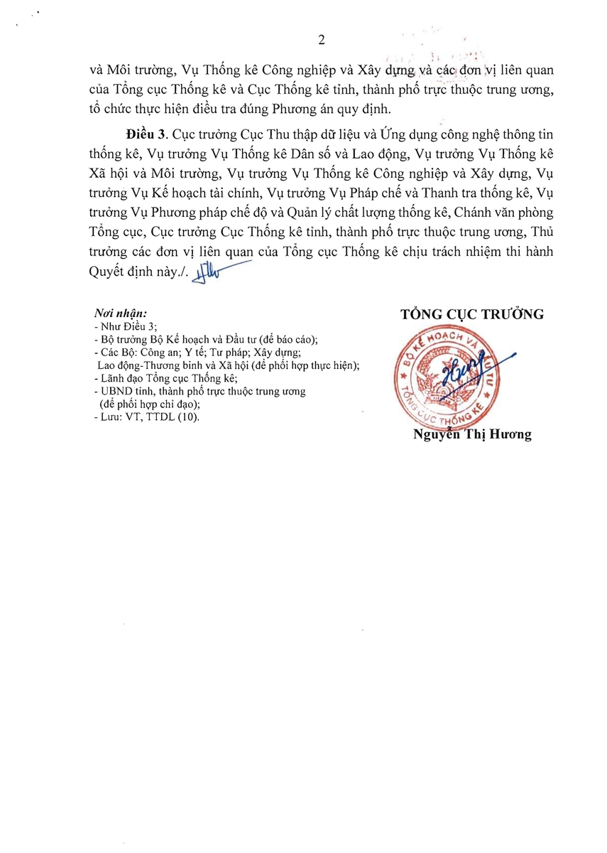 Quyết định ban hành Phương án Điều tra dân số và nhà ở giữa kỳ năm 2024 1