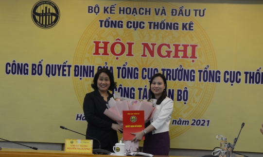 Hội nghị trực tuyến công bố quyết định của Tổng cục trưởng Tổng cục Thống kê về công tác cán bộ Vụ Thống kê Công nghiệp và Xây dựng 2