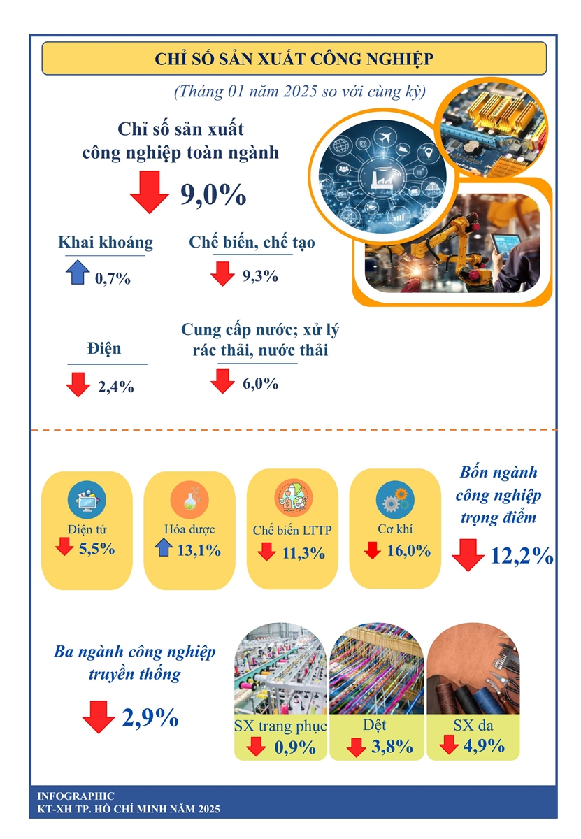 Một số chỉ tiêu kinh tế - xã hội thành phố Hồ Chí Minh 01/2025 1