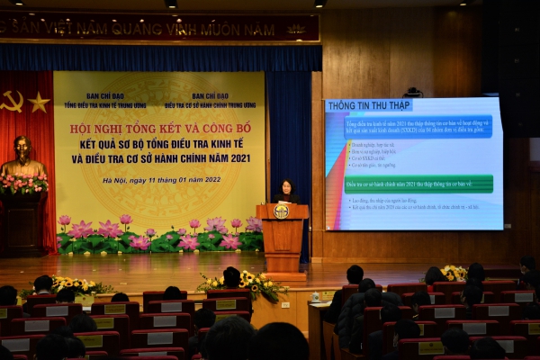 Hội nghị Tổng kết và Công bố kết quả sơ bộ Tổng điều tra kinh tế và Điều tra cơ sở hành chính năm 2021 2