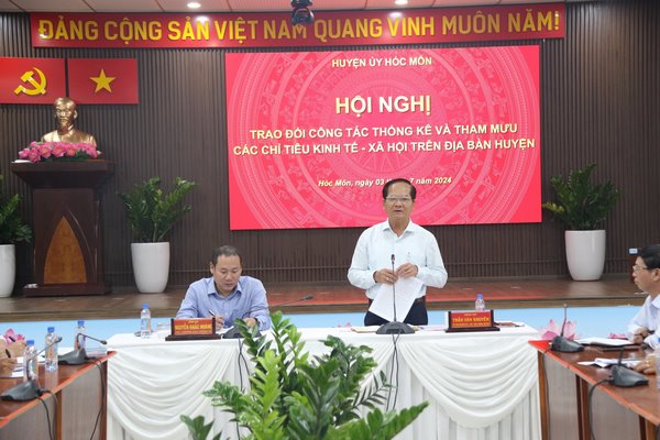 Hội nghị trao đổi công tác thống kê và tham mưu các chỉ tiêu kinh tế - xã hội trên địa bàn huyện Hóc Môn 1