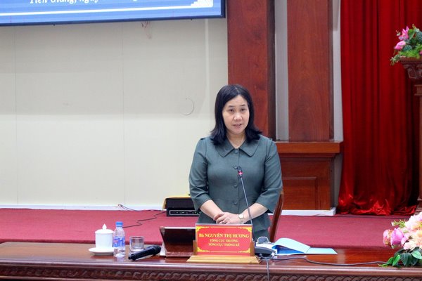 Tổng cục trưởng Nguyễn Thị Hương dự Hội nghị tập huấn, trao đổi về phương pháp tỉnh GRDP tại tỉnh Tiền Giang