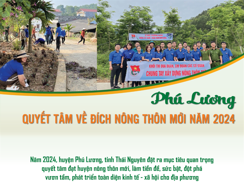 Phú Lương quyết tâm về đích nông thôn mới năm 2024