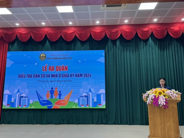 Lễ ra quân điều tra dân số giữa kỳ năm 2024 tại tỉnh Hưng Yên