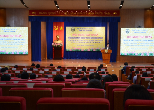 Hội nghị tập huấn Tổng điều tra kinh tế và Điều tra cơ sở hành chính năm 2021 cho Tổ công tác các cơ quan Trung ương và điều tra viên sự nghiệp khối Trung ương 2