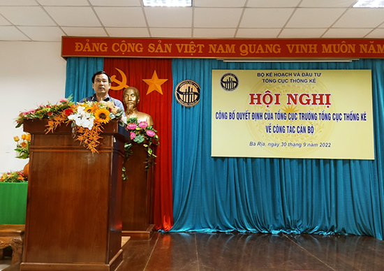 Hội nghị công tác tổ chức cán bộ, giao nhiệm vụ phụ trách Cục Thống kê tỉnh Bà Rịa – Vũng Tàu đối với ông Đỗ Danh Thành, Phó Cục trưởng CTK tỉnh Bà Rịa – Vũng Tàu. 1