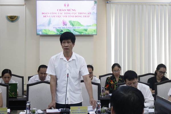 Đoàn công tác Tổng cục Thống kê làm việc với tỉnh Đồng Tháp 1