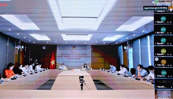 Tổng cục Thống kê tham dự hội thảo trực tuyến góp ý Dự thảo Luật sửa đổi, bổ sung Phụ lục – Danh mục chỉ tiêu thống kê quốc gia của Luật Thống kê 1